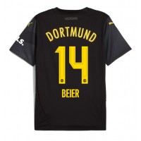 Fotballdrakt Herre Borussia Dortmund Maximilian Beier #14 Bortedrakt 2024-25 Kortermet